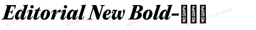 Editorial New Bold字体转换